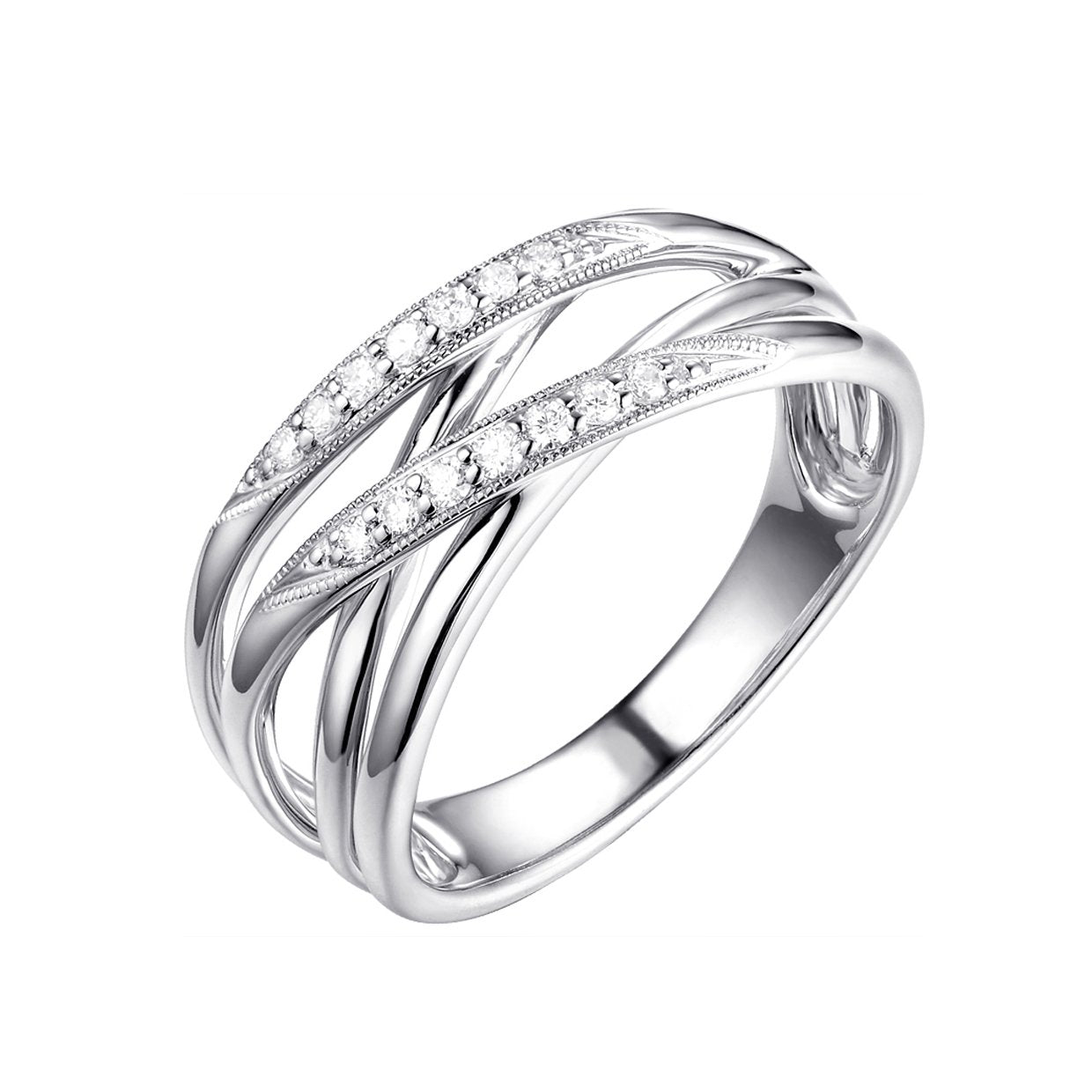 14K WHITE GOLD FASHION DIAMOND RING