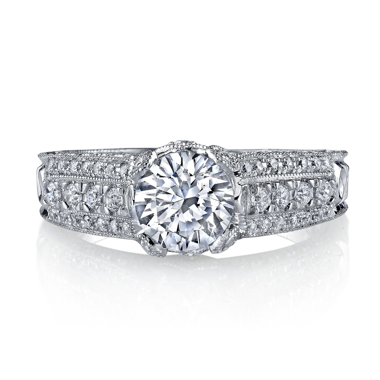 18K WHITE GOLD DIAMOND ENGAGEMENT RING