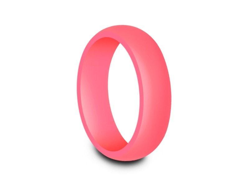 Ladies Silicone Ring - Cross Fit - Active - Flexible - Girl's Rubber Ring - Wedding Band - Silicone Ring - Comfort Fit 6mm - Vantani Wedding Bands
