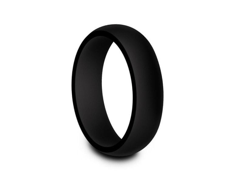 Ladies Silicone Ring - Cross Fit - Active - Flexible - Girl's Rubber Ring - Wedding Band - Silicone Ring - Comfort Fit 6mm - Vantani Wedding Bands