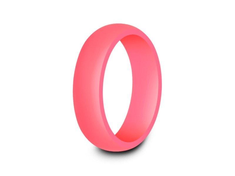 Ladies Silicone Ring - Cross Fit - Active - Flexible - Girl's Rubber Ring - Wedding Band - Silicone Ring - Comfort Fit 6mm - Vantani Wedding Bands