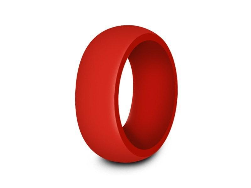 Men's Silicone Ring - Cross Fit - Rubber Ring - Active Life Style - Flexible - Wedding Band - Silicone Ring - Comfort Fit 8mm - Vantani Wedding Bands