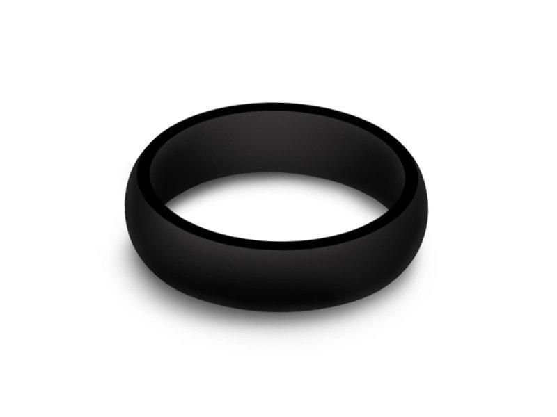 Ladies Silicone Ring - Cross Fit - Active - Flexible - Girl's Rubber Ring - Wedding Band - Silicone Ring - Comfort Fit 6mm - Vantani Wedding Bands