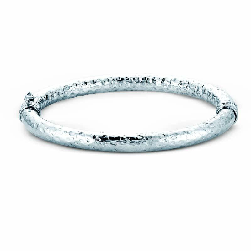 STERLING SILVER HAMMERED BANGLE