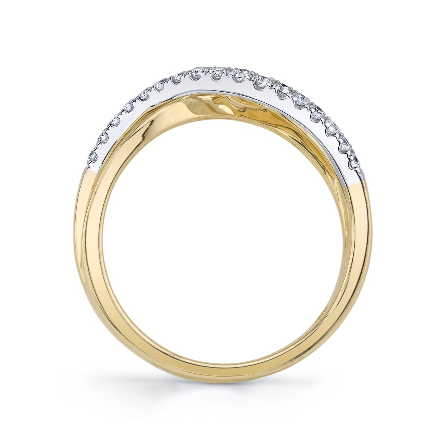 14K TWO TONE FASHION DIAMOND RING