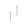14K Yellow gold hoop earrings with diamonds