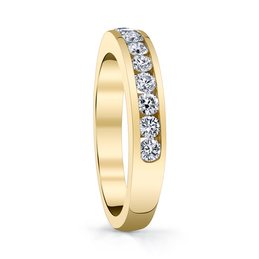 14K YELLOW GOLD DIAMOND WEDDING/ANNIVERSARY BAND