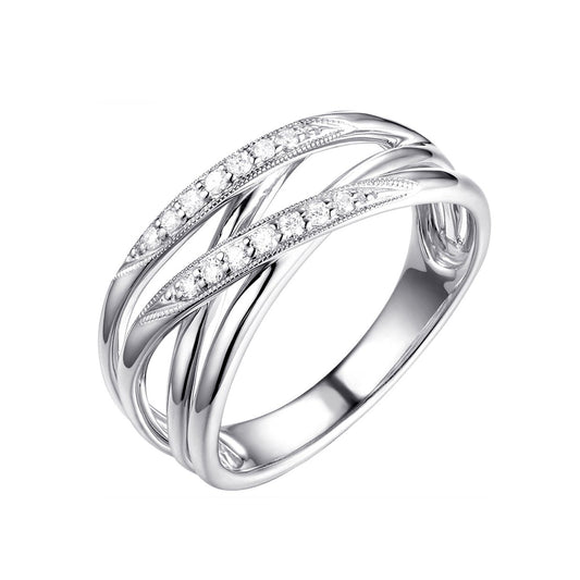 14K WHITE GOLD FASHION DIAMOND RING