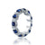 14K WHITE GOLD ETERNITY BAND WITH DIAMONDS AND SAPPHIRE'S