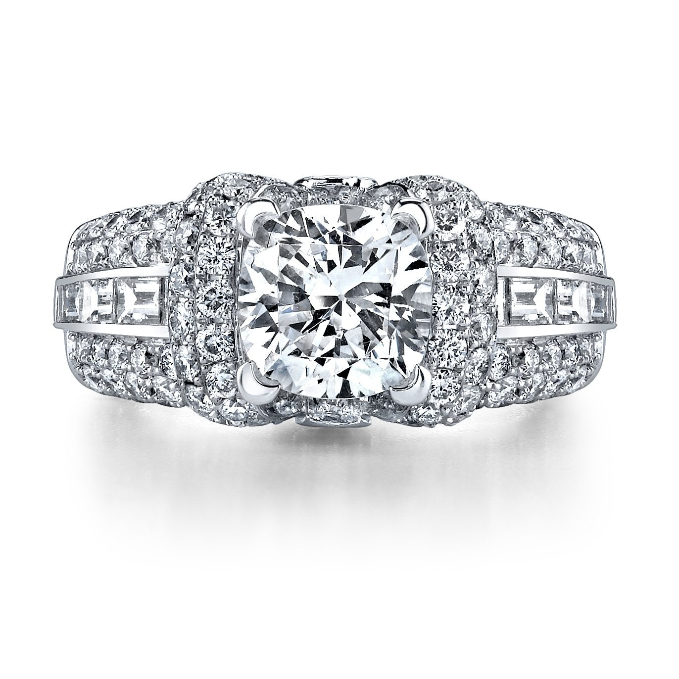 18K WHITE GOLD DIAMOND ENGAGEMENT RING