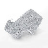 18K WHITE GOLD DIAMOND BANGLE BRACELET