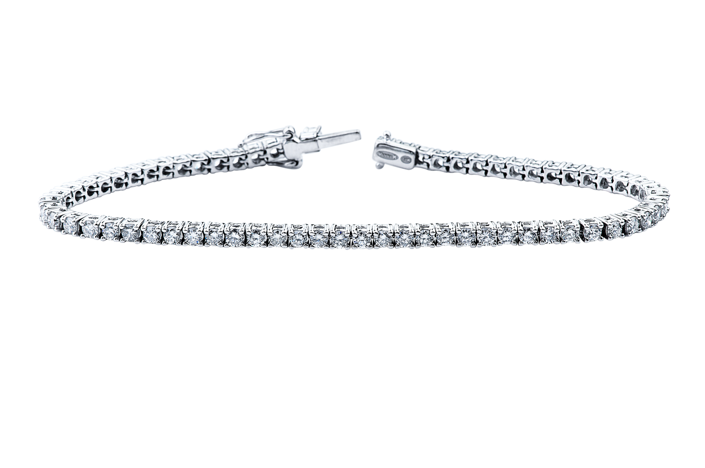 18K WHITE GOLD DIAMOND TENNIS BRACELET