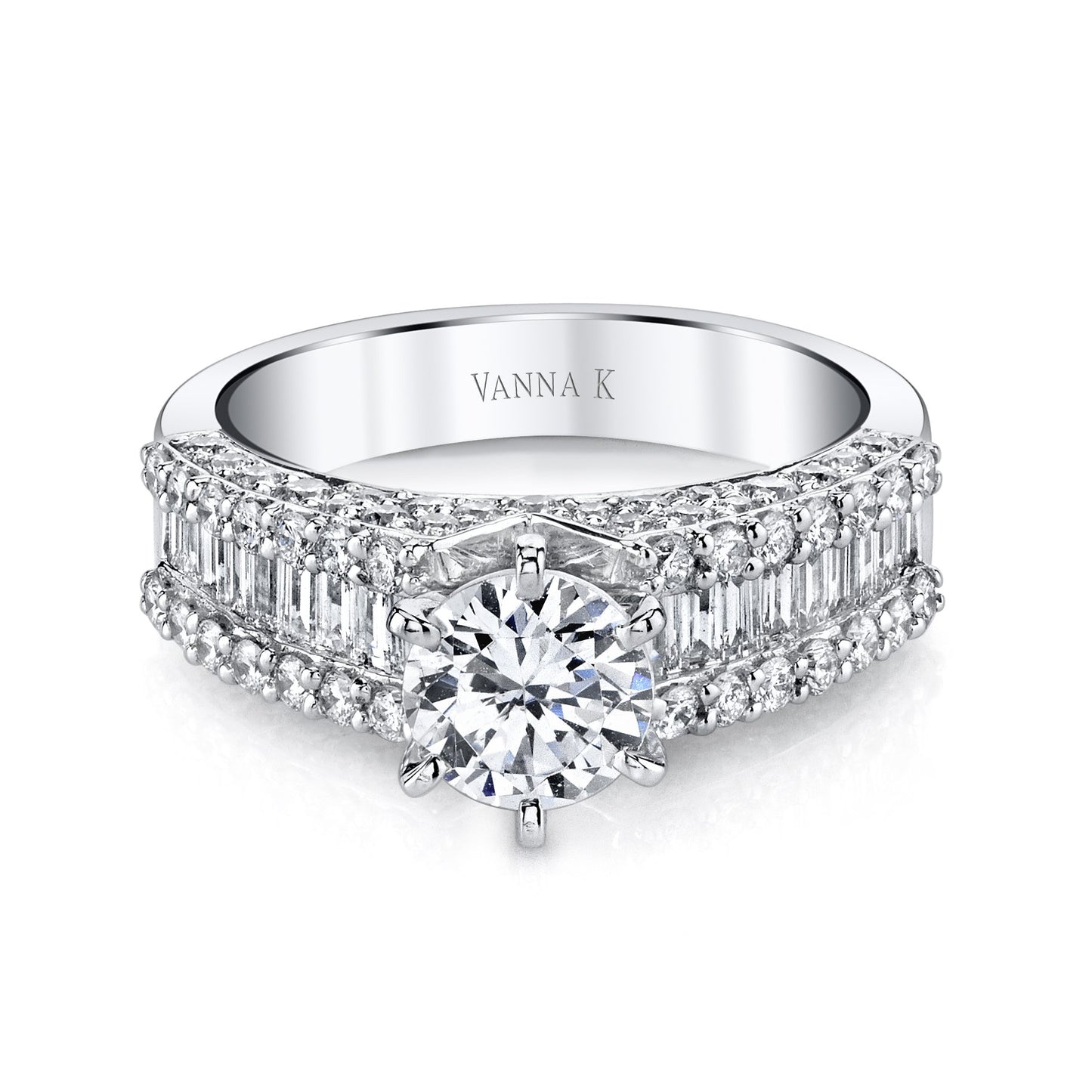 18K WHITE GOLD DIAMOND ENGAGEMENT RING