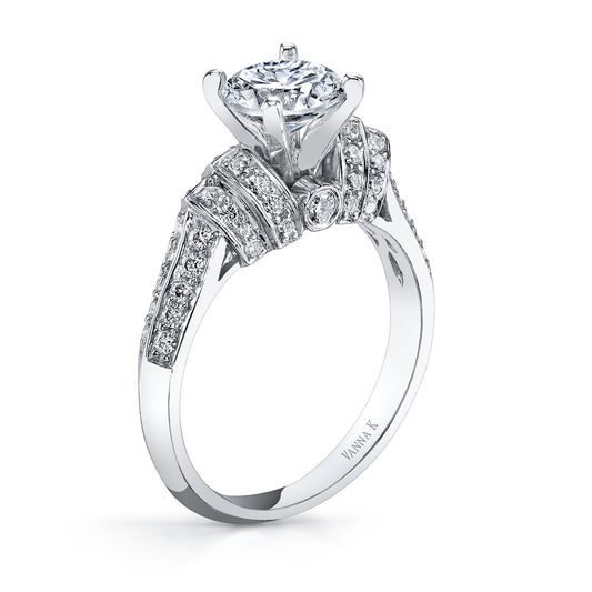 18K WHITE GOLD DIAMOND ENGAGEMENT RING