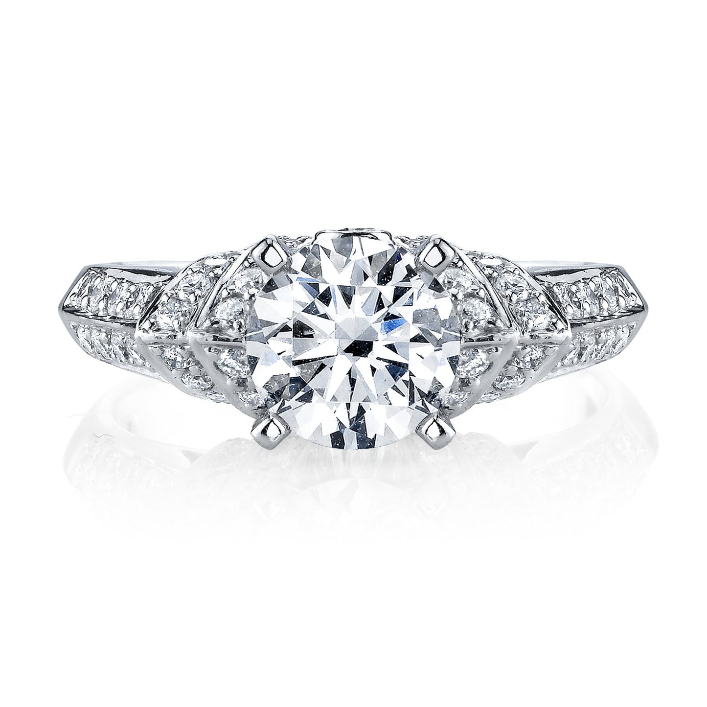 18K WHITE GOLD DIAMOND ENGAGEMENT RING