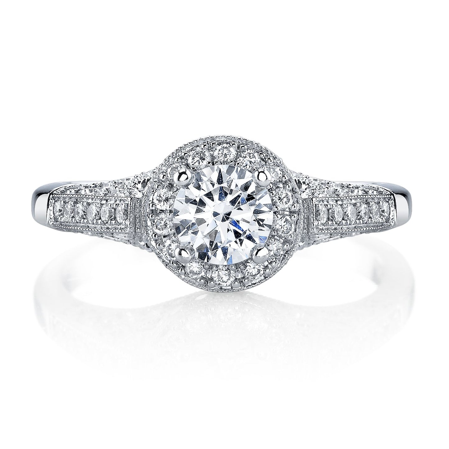 18K WHITE GOLD DIAMOND ENGAGEMENT RING