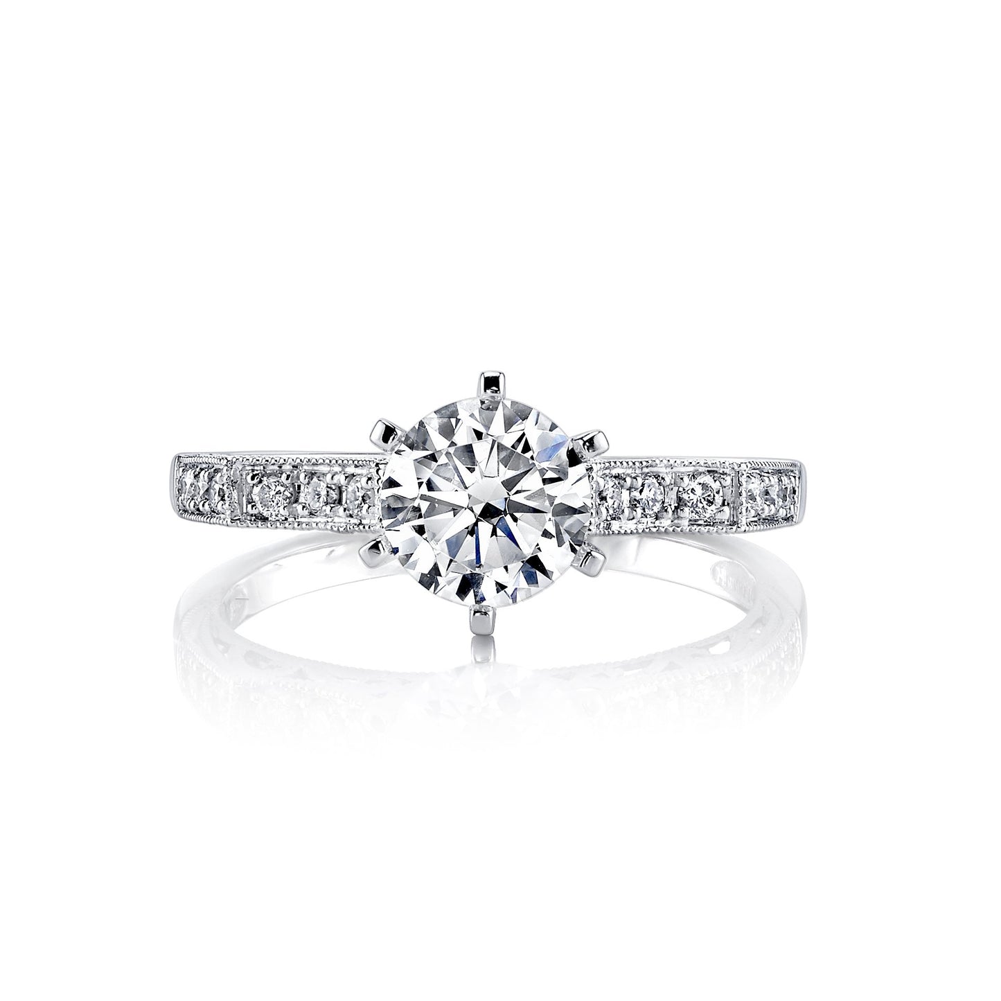 18K WHITE GOLD DIAMOND ENGAGEMENT RING