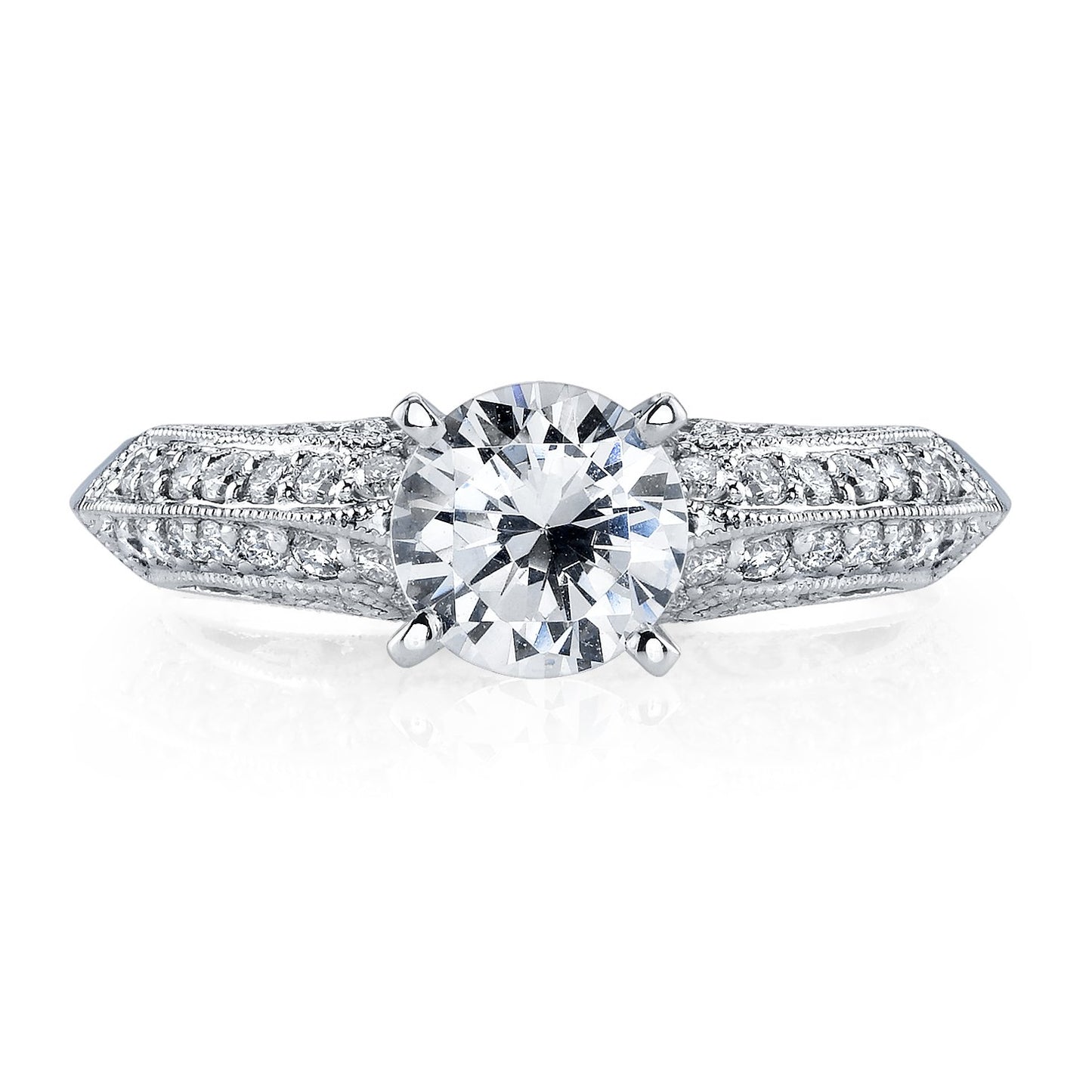 18K WHITE GOLD DIAMOND ENGAGEMENT RING