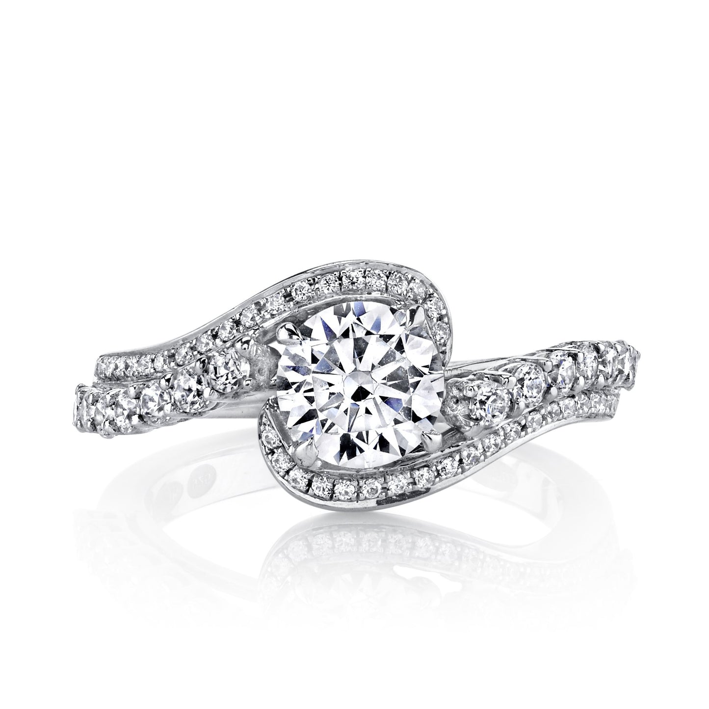 18K WHITE GOLD DIAMOND ENGAGEMENT RING