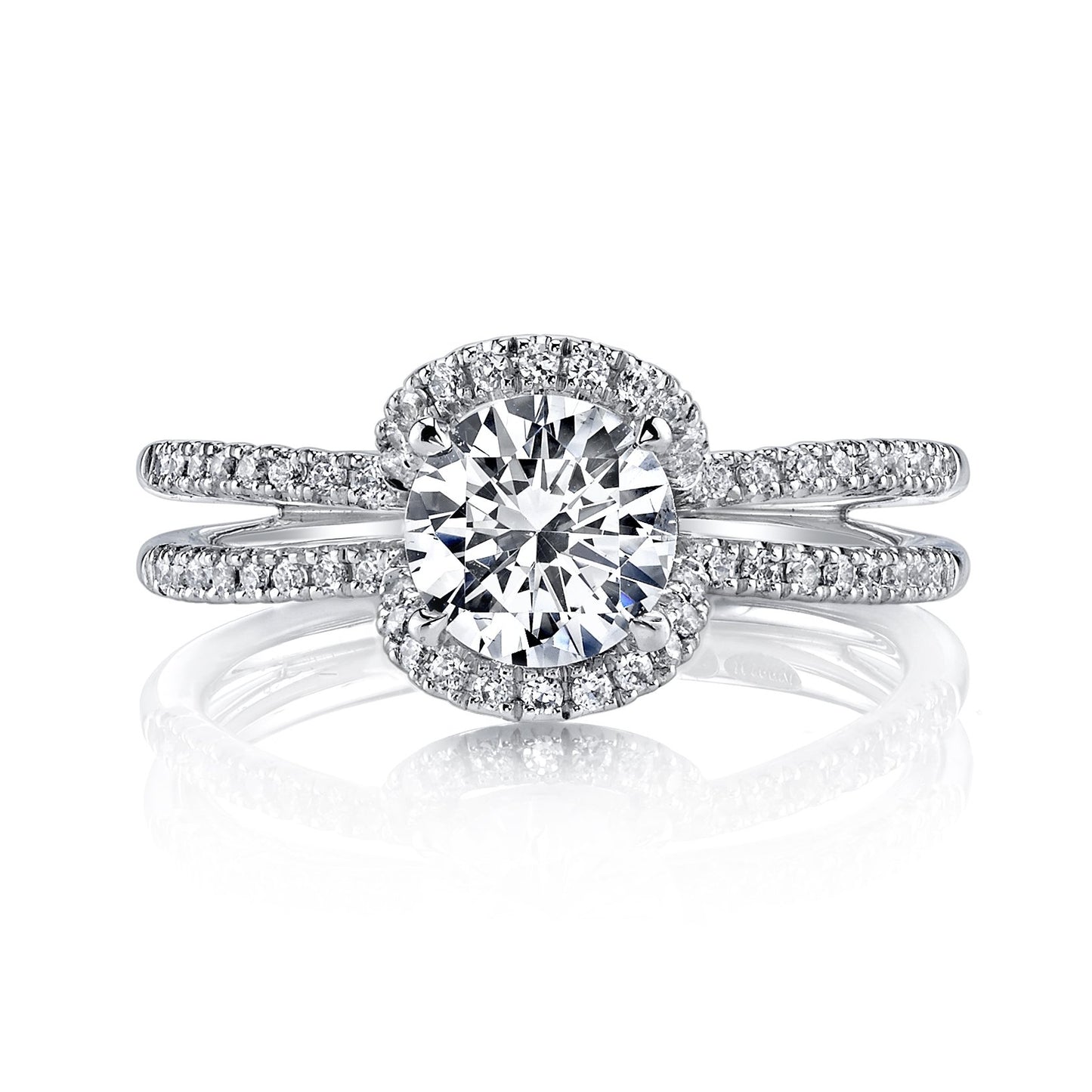 18K WHITE GOLD DIAMOND ENGAGEMENT RING