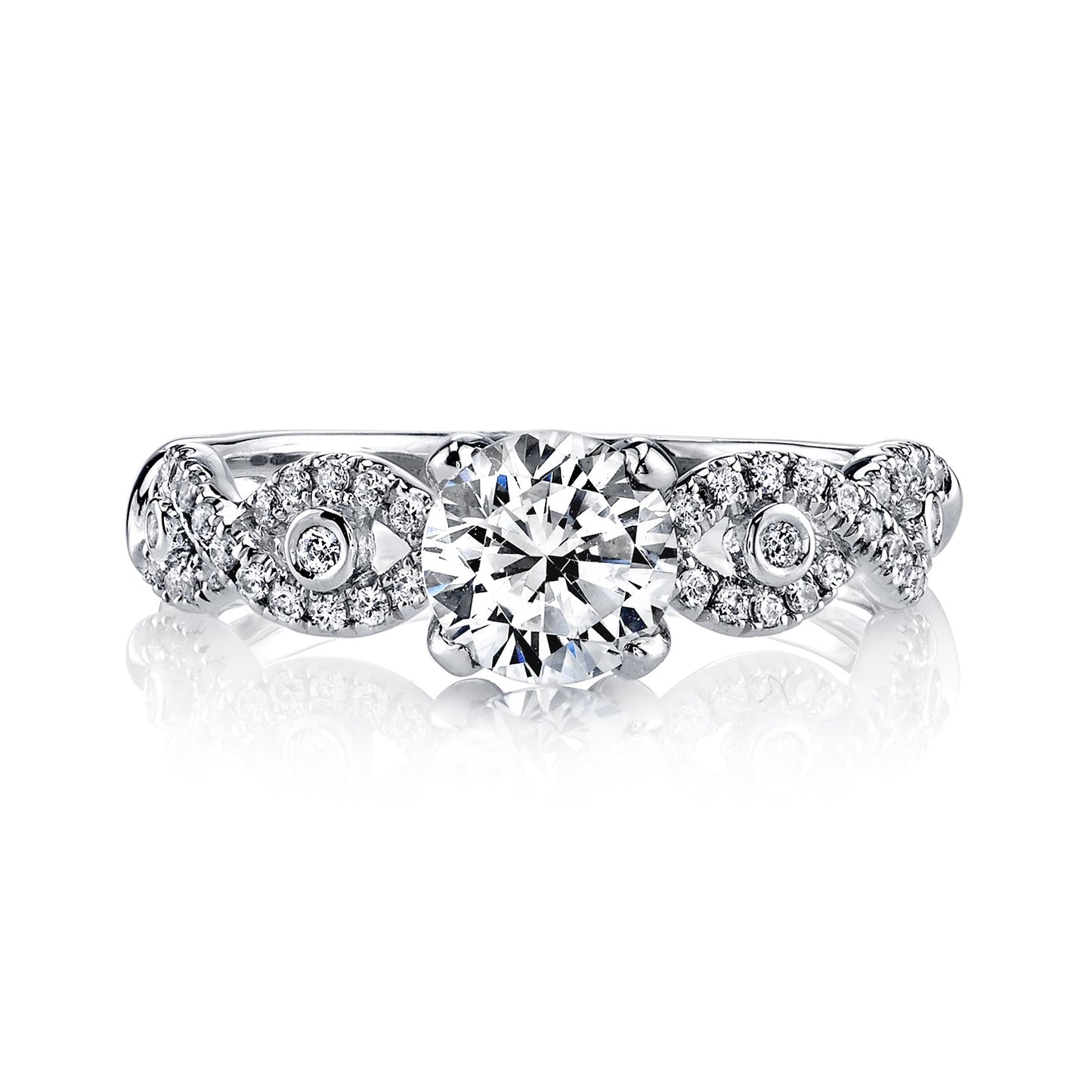 18K WHITE GOLD DIAMOND ENGAGEMENT RING