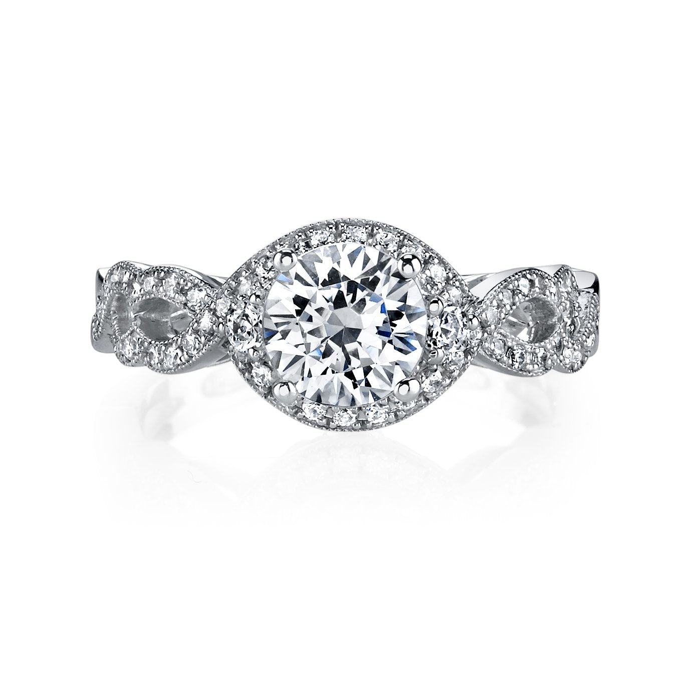 18K WHITE GOLD DIAMOND ENGAGEMENT RING