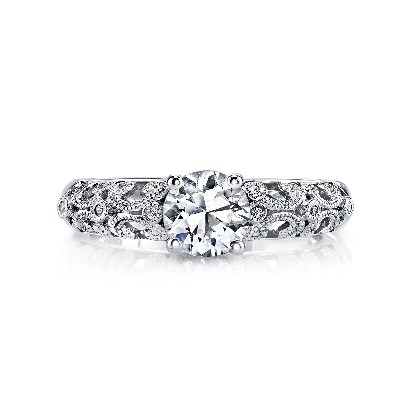 18K WHITE GOLD DIAMOND ENGAGEMENT RING