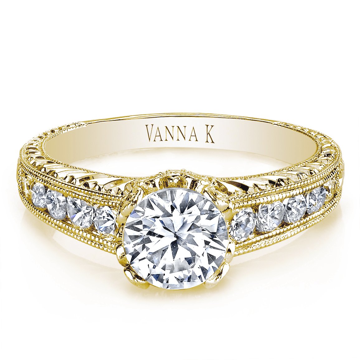 18K YELLOW GOLD DIAMOND ENGAGEMENT RING