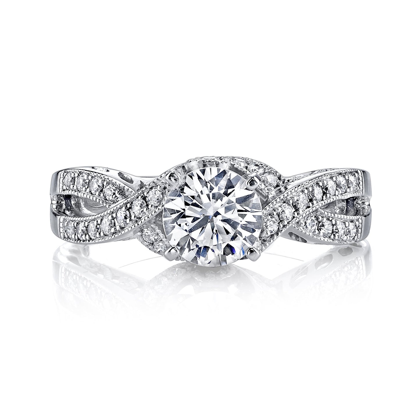 18K WHITE GOLD DIAMOND ENGAGEMENT RING