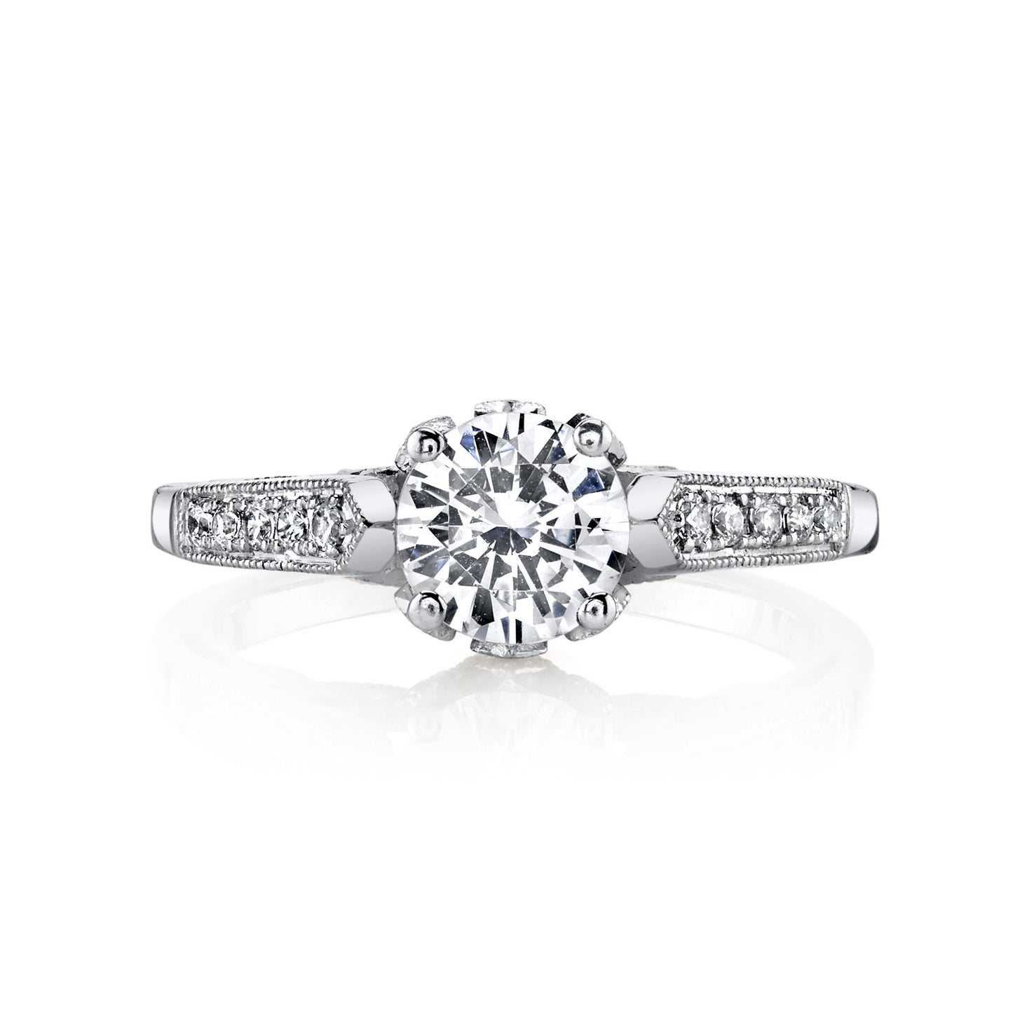 18K WHITE GOLD DIAMOND ENGAGEMENT RING