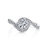 18K WHITE GOLD DIAMOND ENGAGEMENT RING