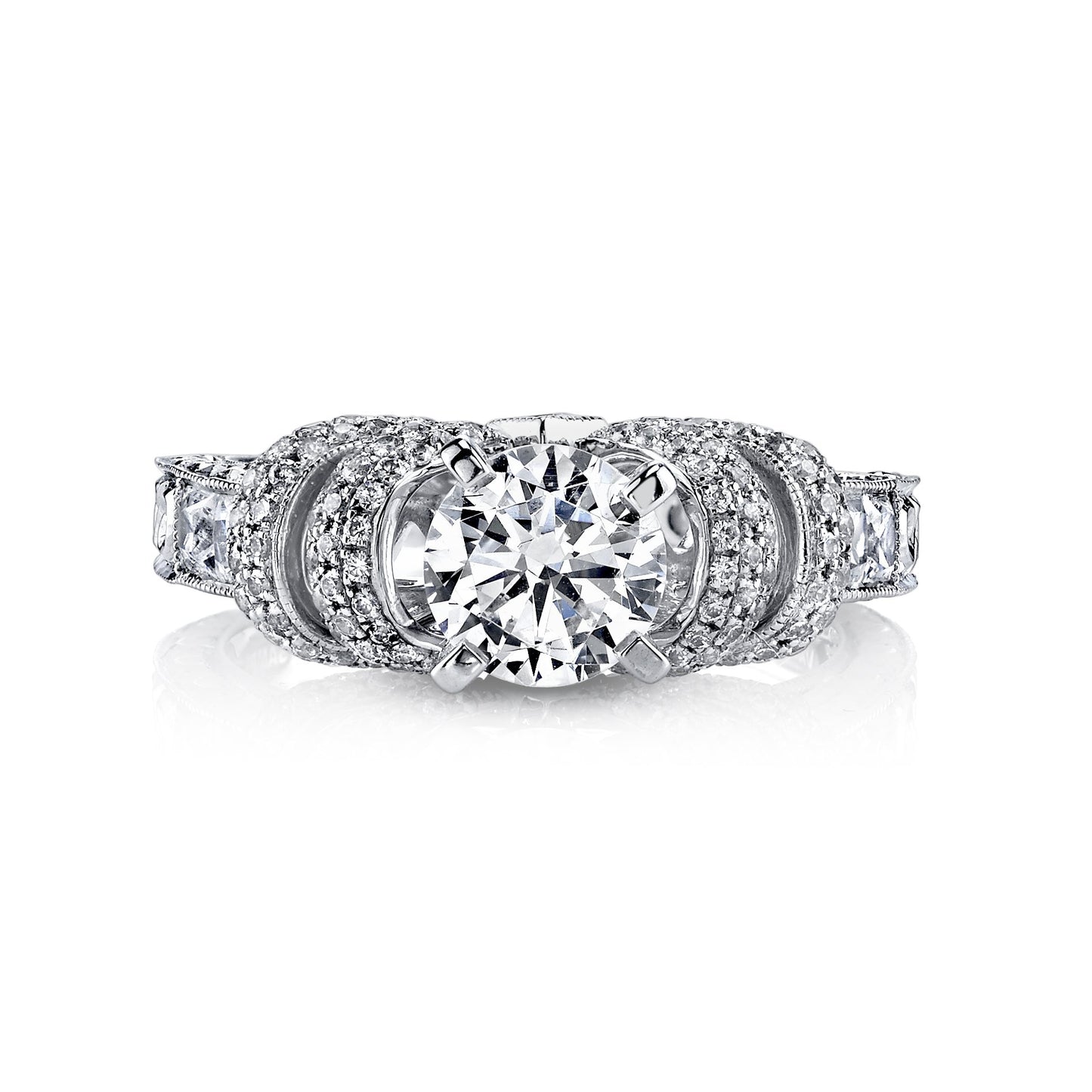 18K WHITE GOLD DIAMOND ENGAGEMENT RING