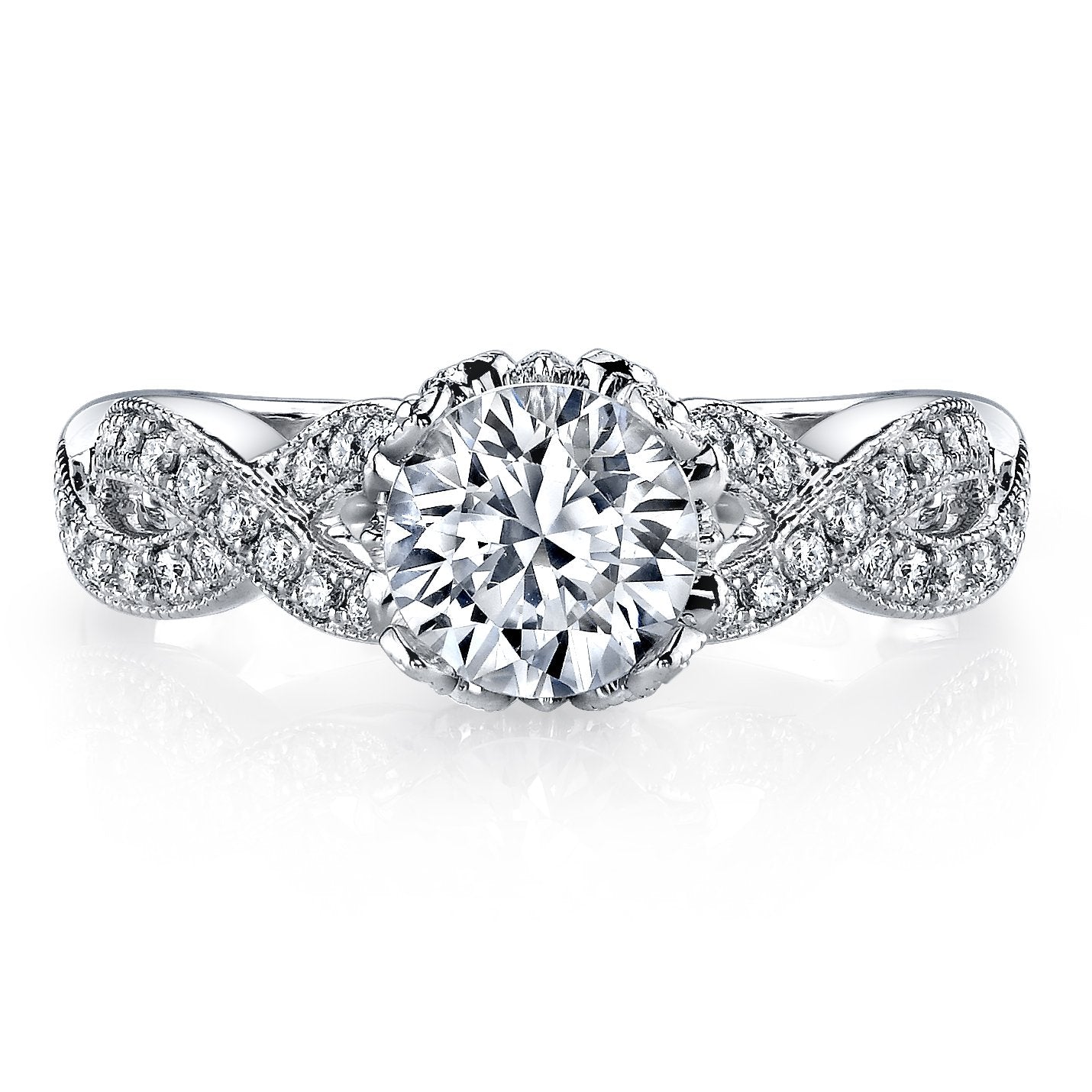 18K WHITE GOLD DIAMOND ENGAGEMENT RING