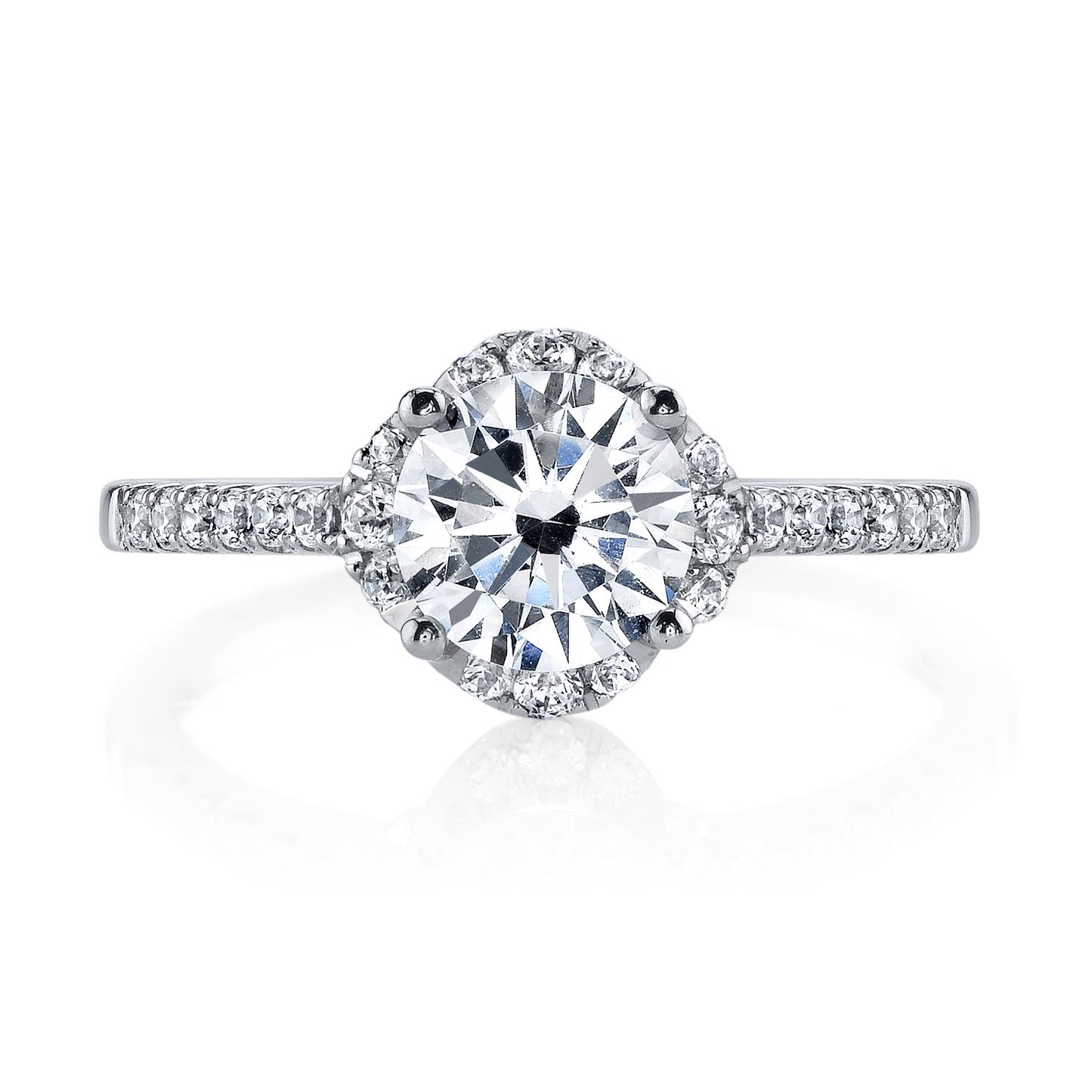 18K WHITE GOLD DIAMOND ENGAGEMENT RING