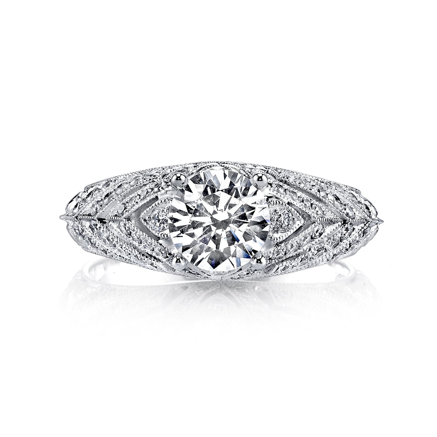 18K WHITE GOLD DIAMOND ENGAGEMENT RING