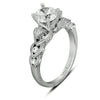 18K WHITE GOLD DIAMOND ENGAGEMENT RING