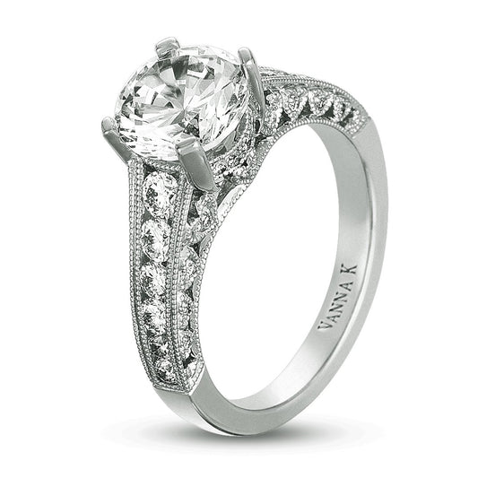 18K WHITE GOLD DIAMOND ENGAGEMENT RING