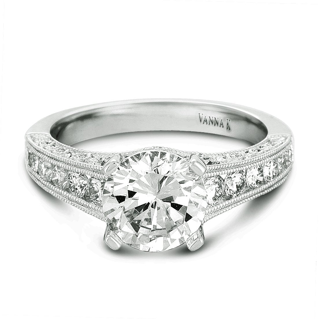 18K WHITE GOLD DIAMOND ENGAGEMENT RING