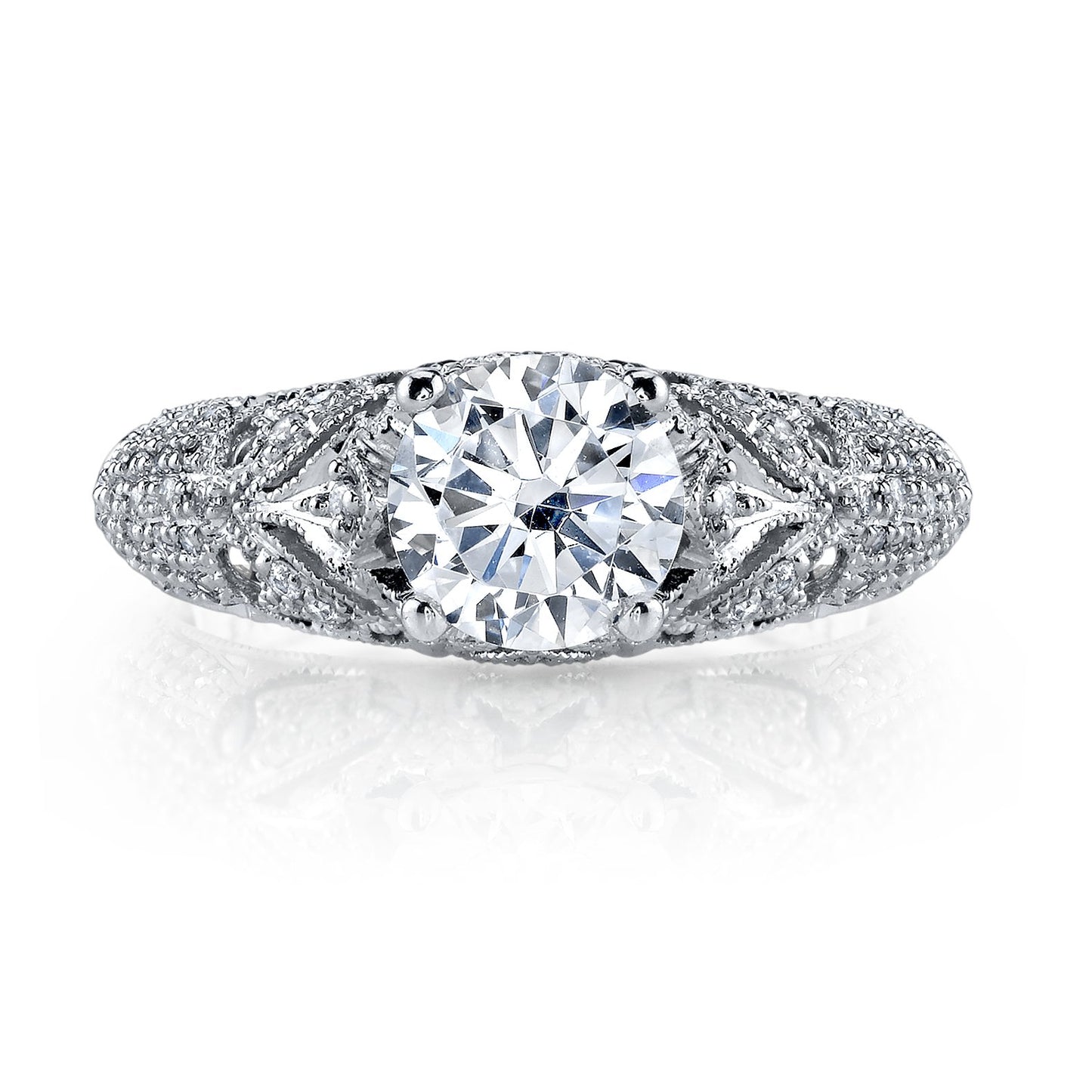 18K WHITE GOLD DIAMOND ENGAGEMENT RING