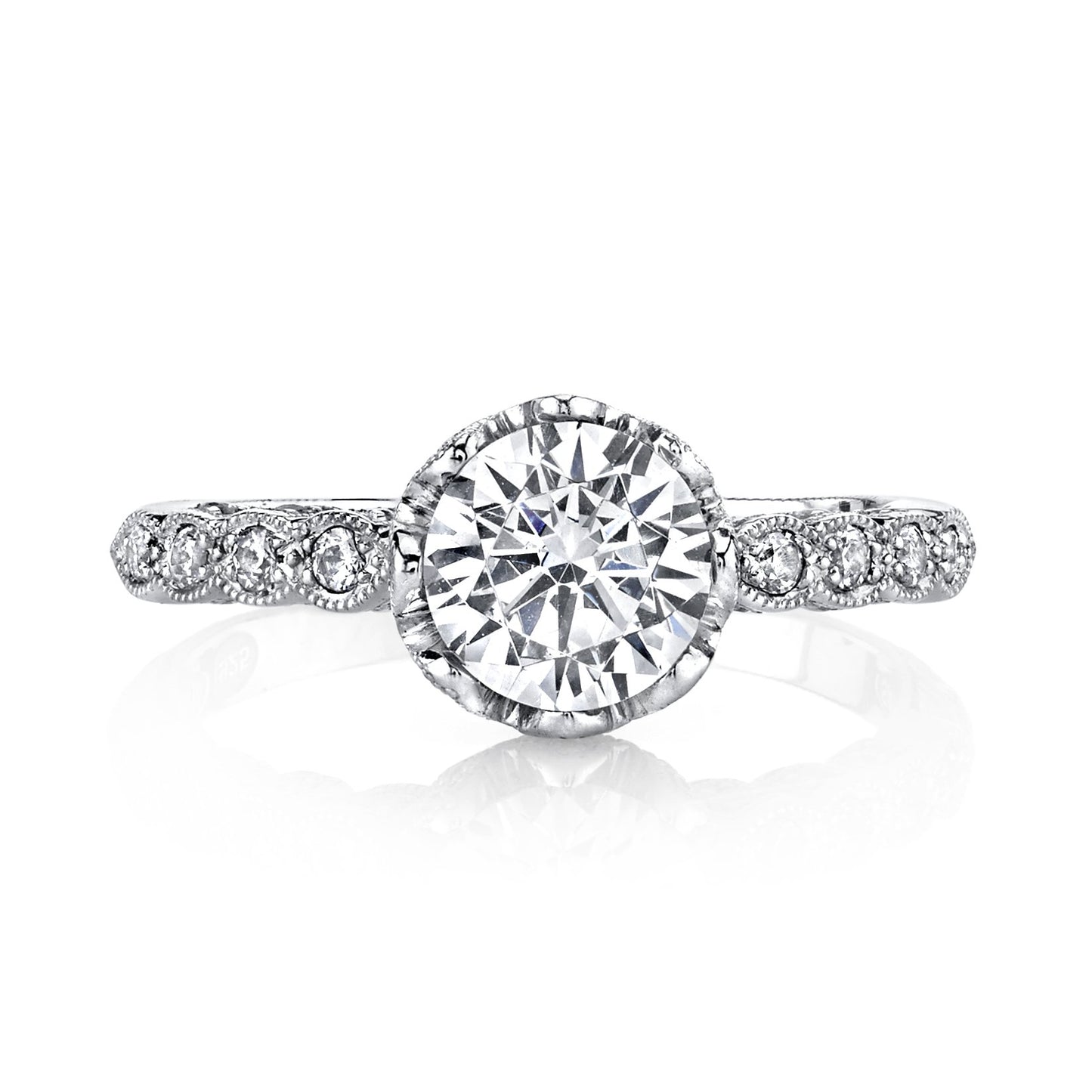 18K WHITE GOLD DIAMOND ENGAGEMENT RING