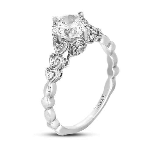 18K WHITE GOLD DIAMOND ENGAGEMENT RING