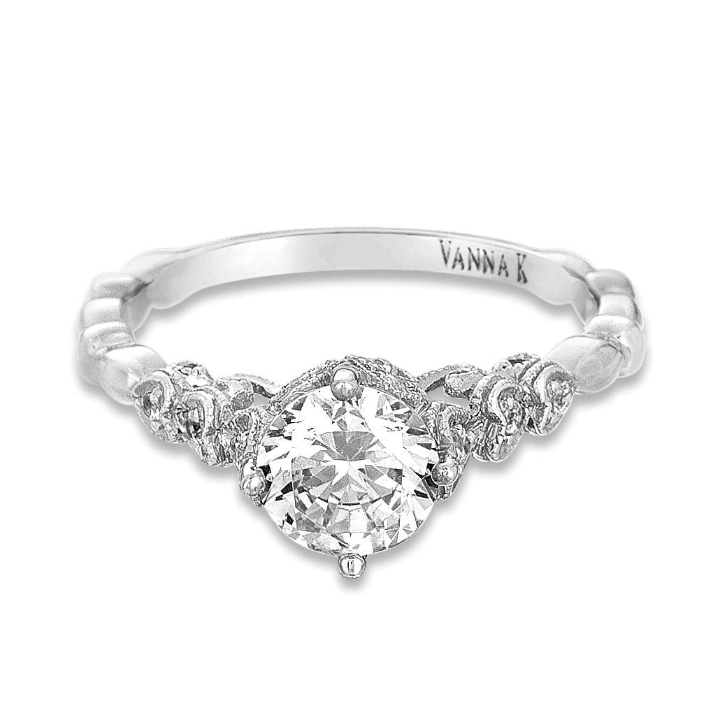 18K WHITE GOLD DIAMOND ENGAGEMENT RING