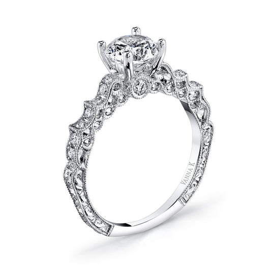 18K WHITE GOLD DIAMOND ENGAGEMENT RING