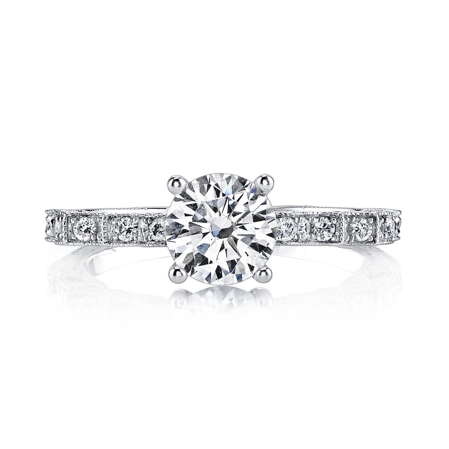 18K WHITE GOLD DIAMOND ENGAGEMENT RING