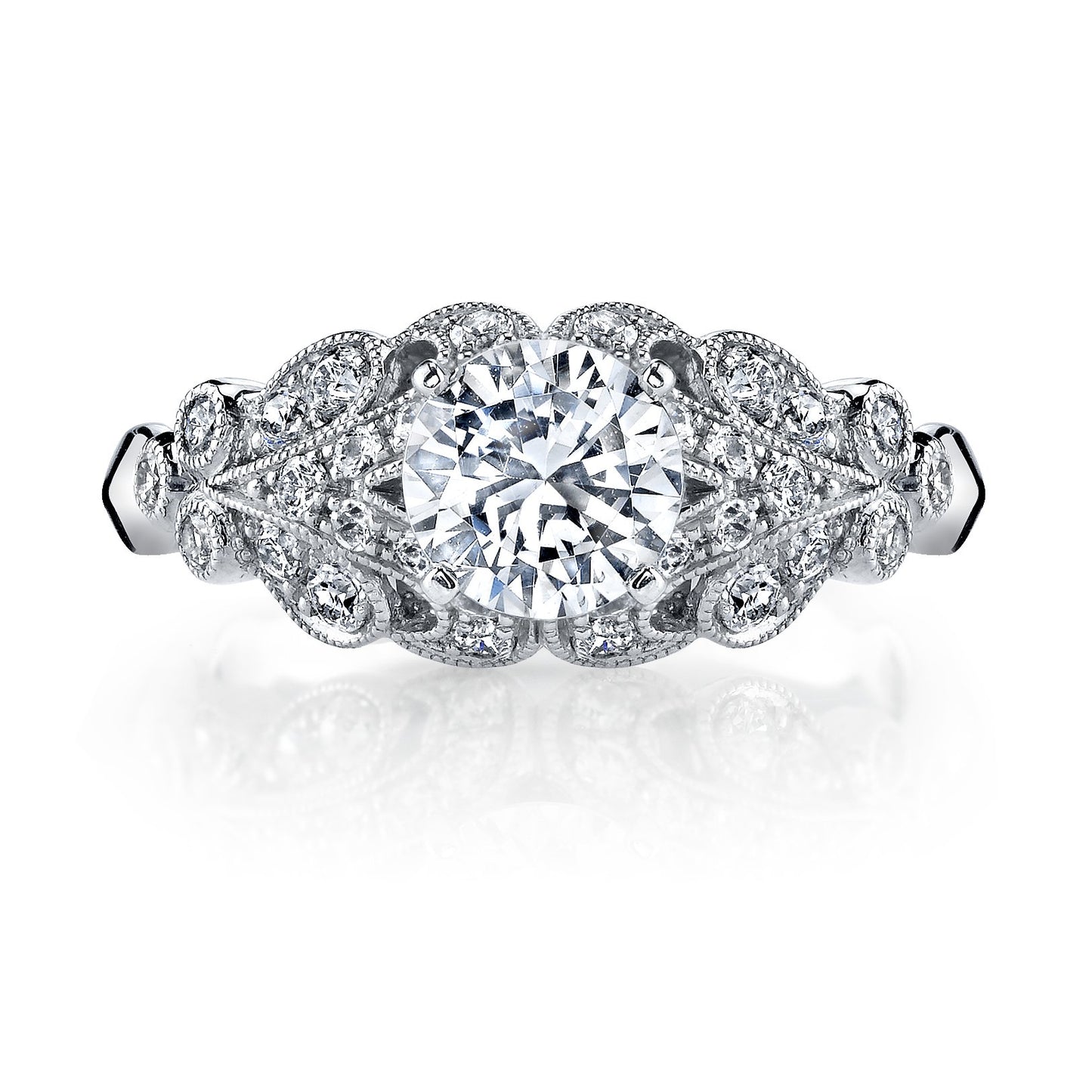 18K WHITE GOLD DIAMOND ENGAGEMENT RING