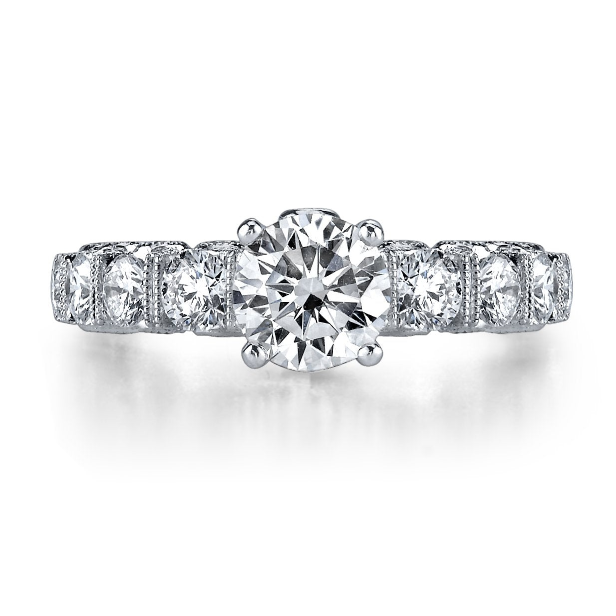 18K WHITE GOLD DIAMOND ENGAGEMENT RING