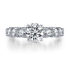 18K WHITE GOLD DIAMOND ENGAGEMENT RING