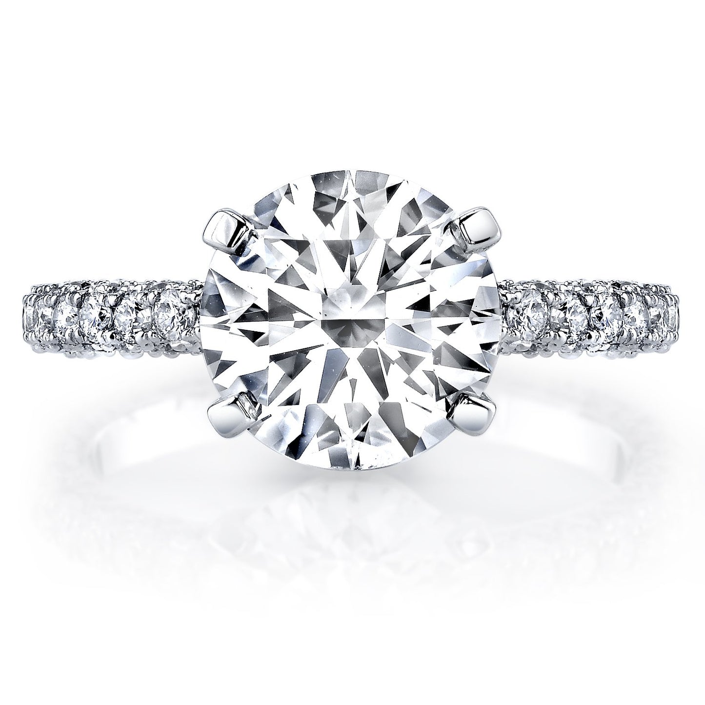 18K WHITE GOLD DIAMOND ENGAGEMENT RING