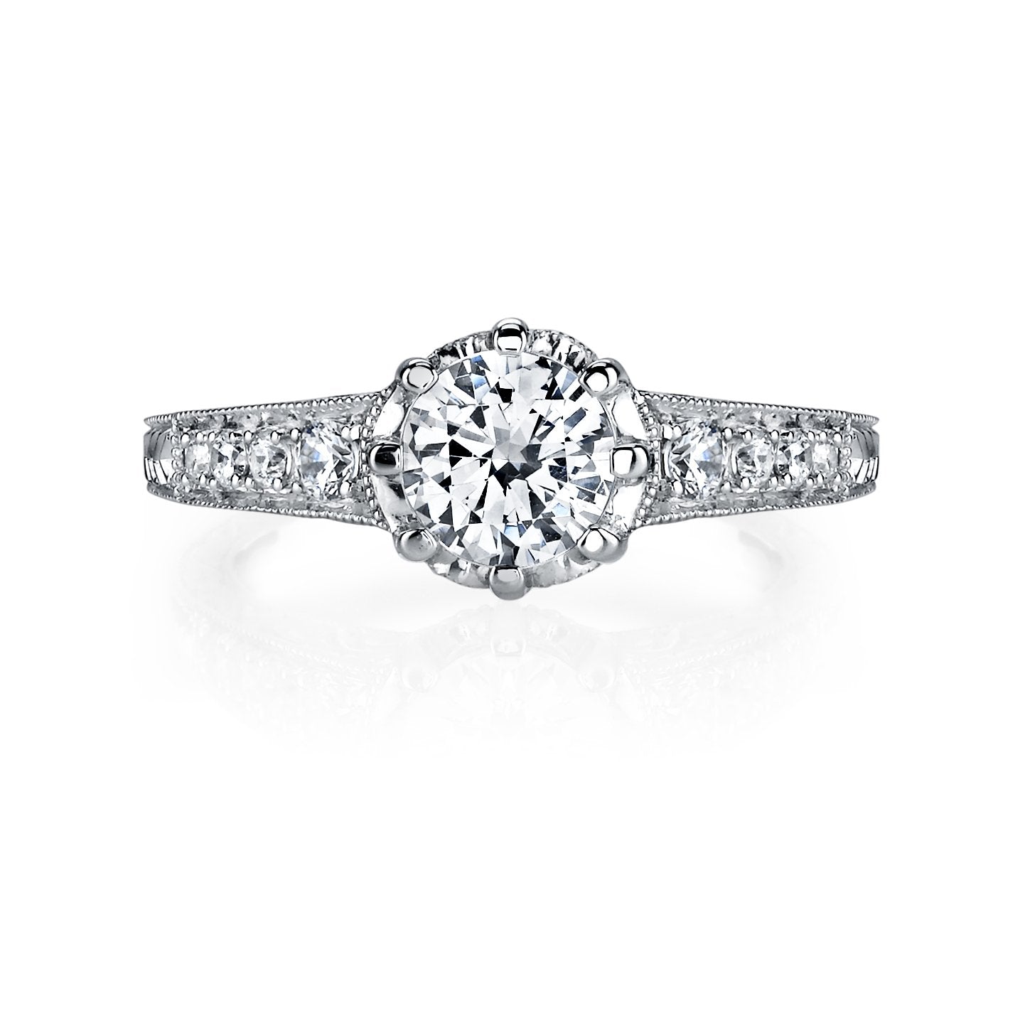 18K WHITE GOLD DIAMOND ENGAGEMENT RING