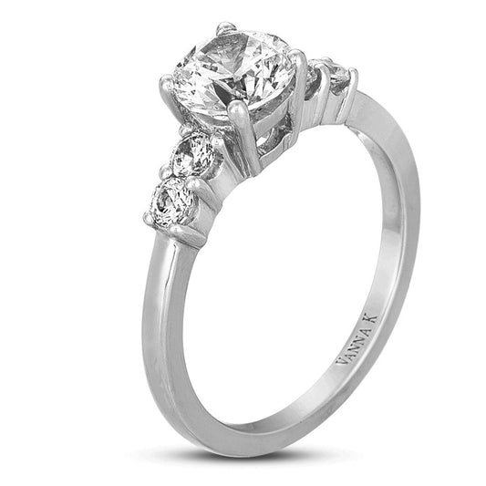 18K WHITE GOLD DIAMOND ENGAGEMENT RING